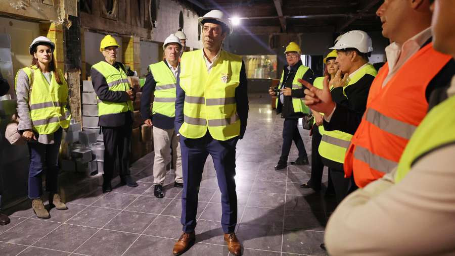 Rui Costa durante a visita técnica