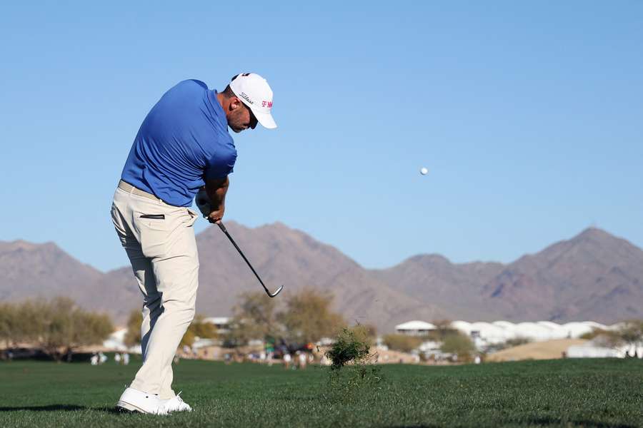 Clark in action at the Phoenix Open Clark in action at the Phoenix Open