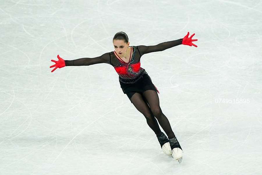 Kamila Valieva under det OL, som dopingskandalen udspringer af.