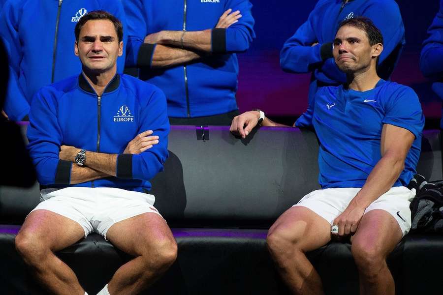 Na afloop van de Laver Cup zaten Nadal en Federer huilend naast elkaar op een bankje