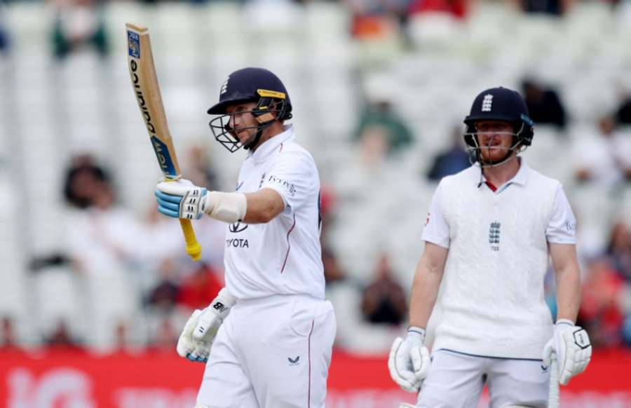 England Joe Root celebrates after reaching his half century England Joe Root celebrates after reaching his half century