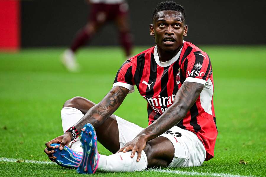 Leao, en un partido del Milan.