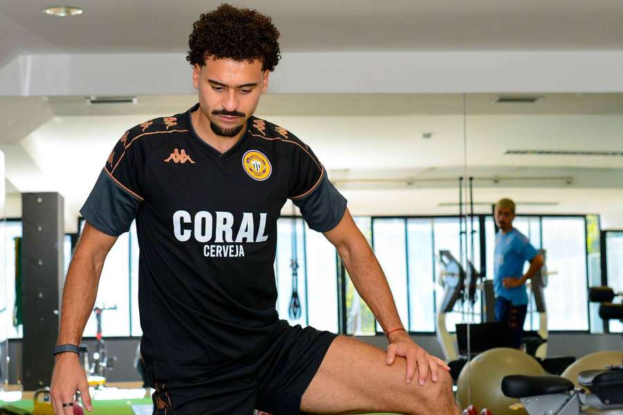 Léo Santos na pré-época do Nacional Léo Santos na pré-época do Nacional