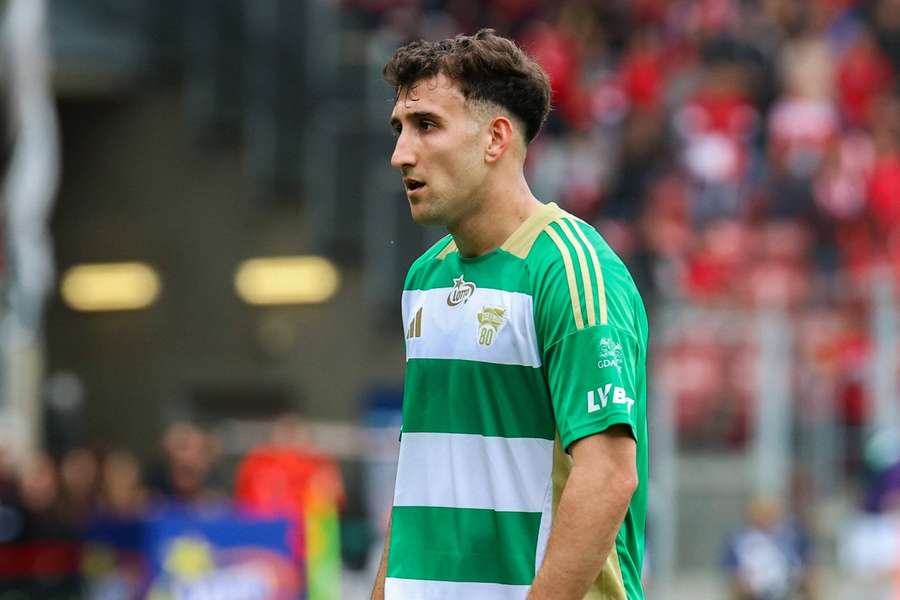 Aleksandar Ćirković w barwach Lechii Gdańsk Aleksandar Ćirković w barwach Lechii Gdańsk