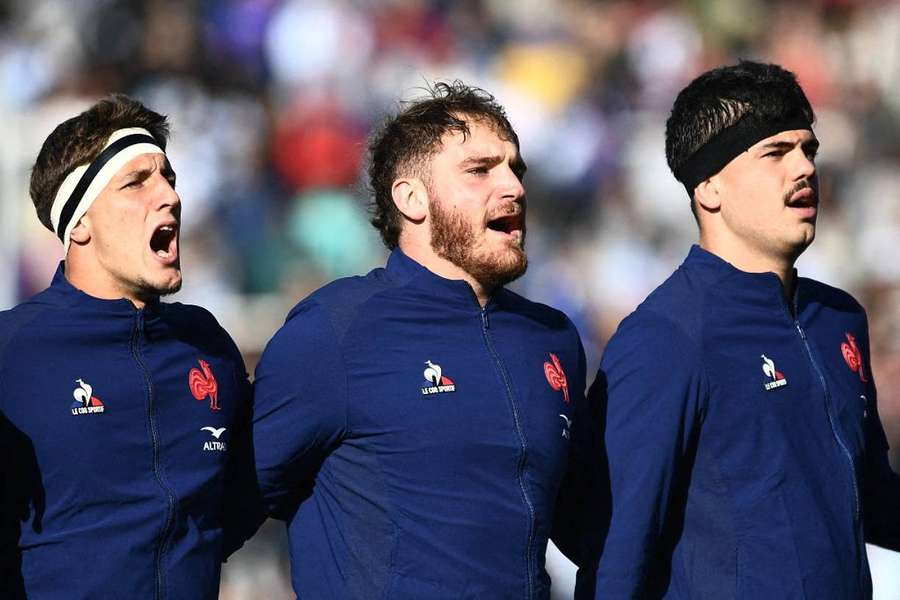 Jegou (à gauche) et Auradou (à droite) lors du match face à l'Argentine.