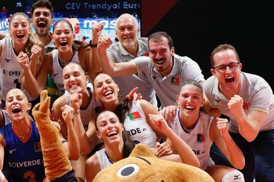 Portugal celebrou apuramento no Europeu feminino de voleibol Portugal celebrou apuramento no Europeu feminino de voleibol