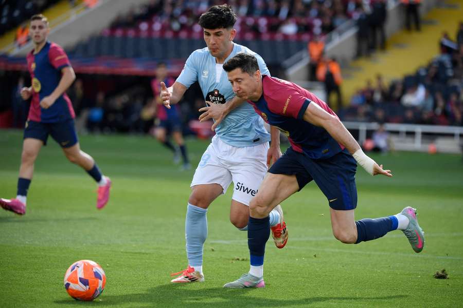 Yoel Lago, en el duelo ante el Barcelona.