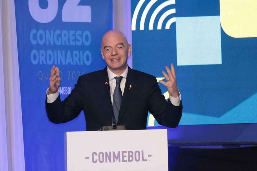 Gianni Infantino, en un congreso de Conmebol
