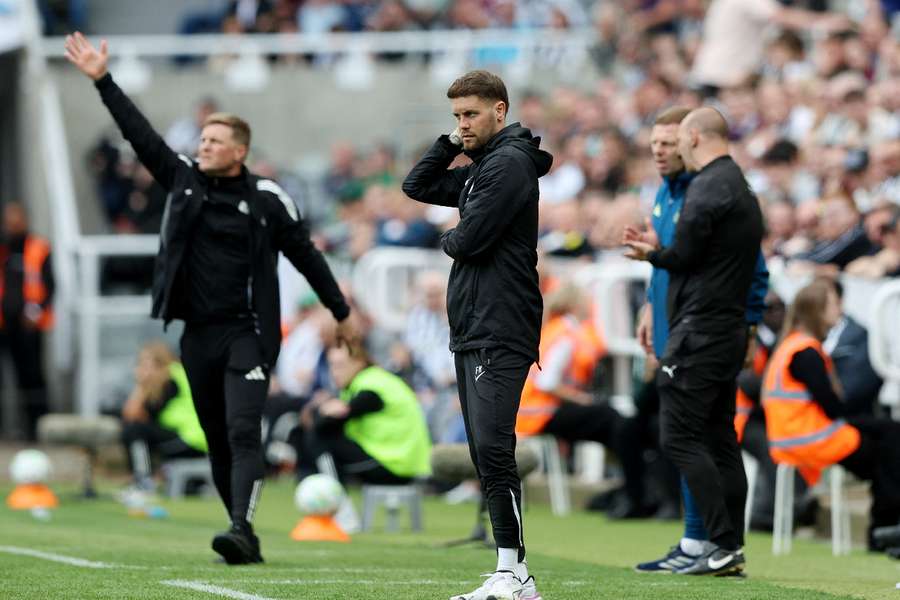 Eddie Howe giving orders on the touchline