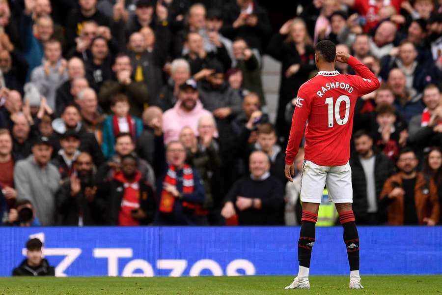 Rashford scored a brace against Leicester City