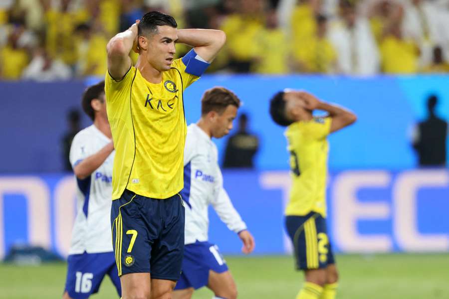 Não foi o dia de Cristiano Ronaldo em Riade