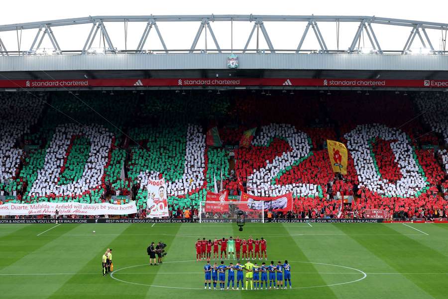 Liverpool paid tribute to Jota