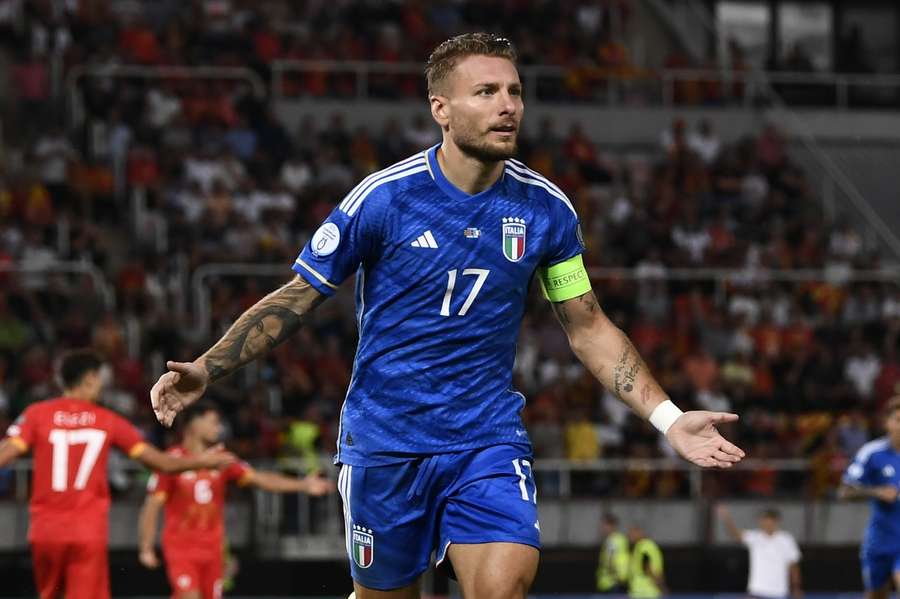 Immobile a marqué le but de l'Italie juste après le retour des vestiaires. 