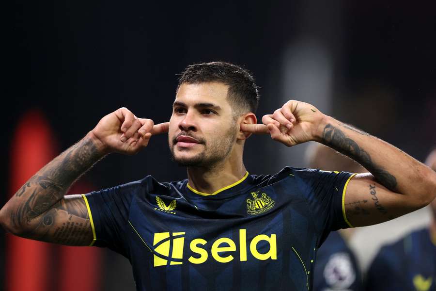 Bruno Guimaraes of Newcastle United celebrates