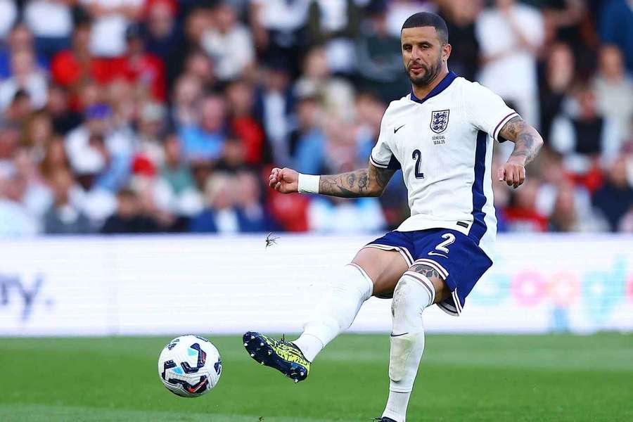 Kyle Walker in action for England