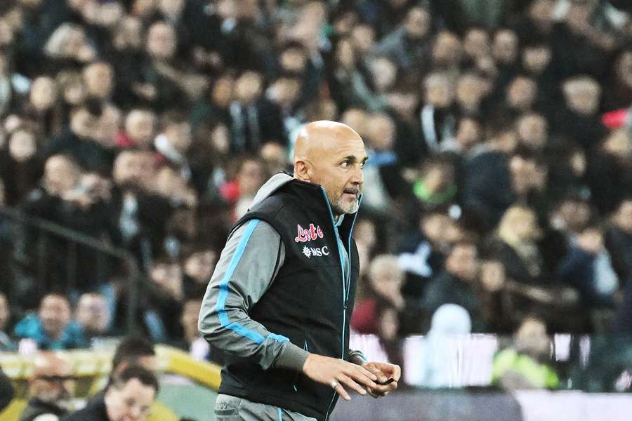 Luciano Spalletti lors du match décisif contre l'Udinese.