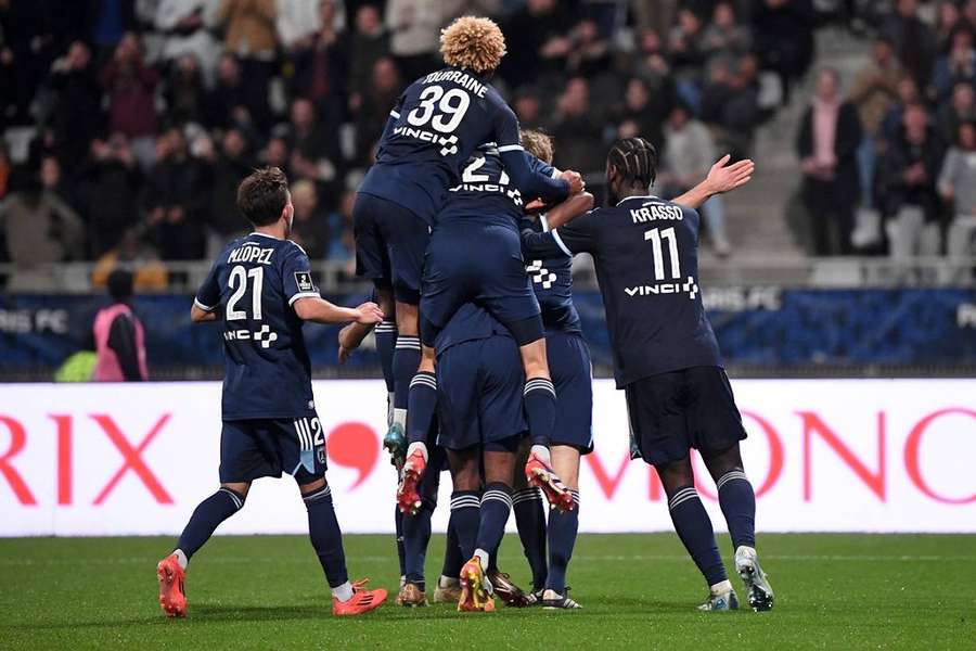 Le PFC lors du match de Ligue 2 face à Laval au Stade Charlety ce vendredi. 