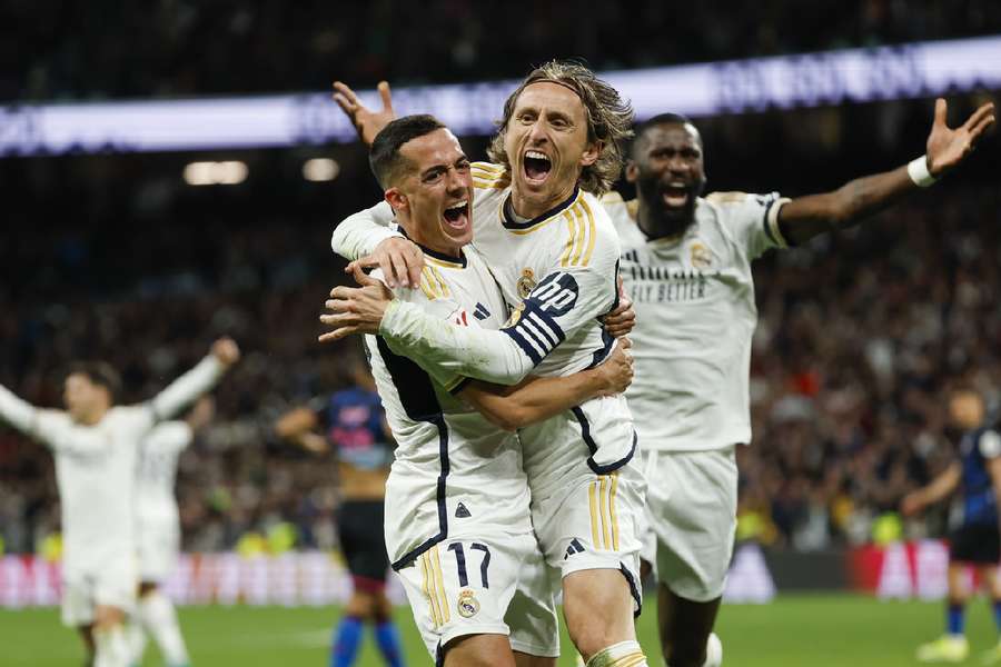 Modric celebrates his winner