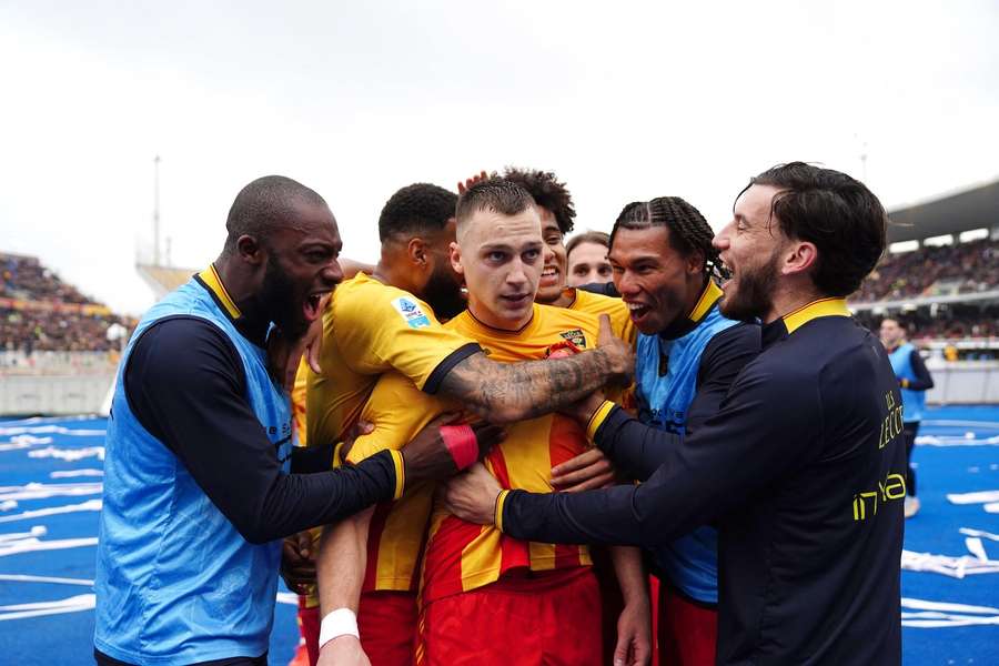 L'esultanza al gol di Stulic