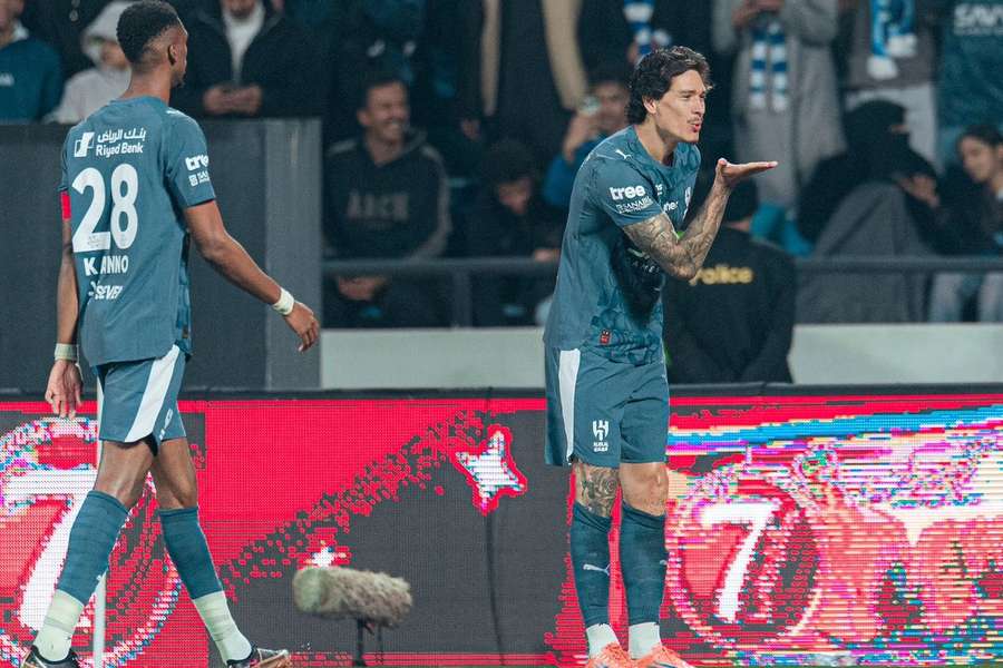 Darwin Núñez abriu o marcador aos 35 minutos