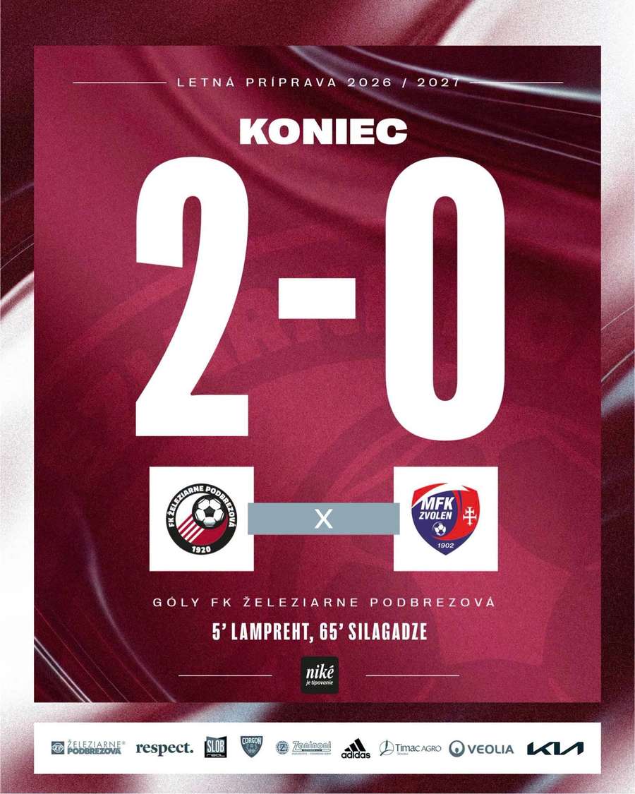 Podbrezová vstúpila do letnej prípravy víťazne. Podbrezová vstúpila do letnej prípravy víťazne.