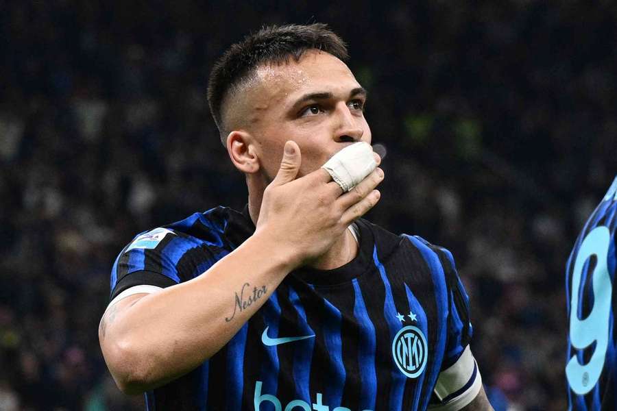 Lautaro Martinez scored twice in Inter Milan's 5-2 win over Roma last weekend