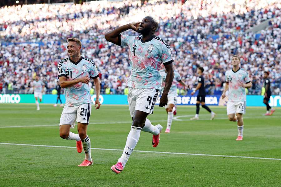 Romelu Lukaku dopo la rete agli USA