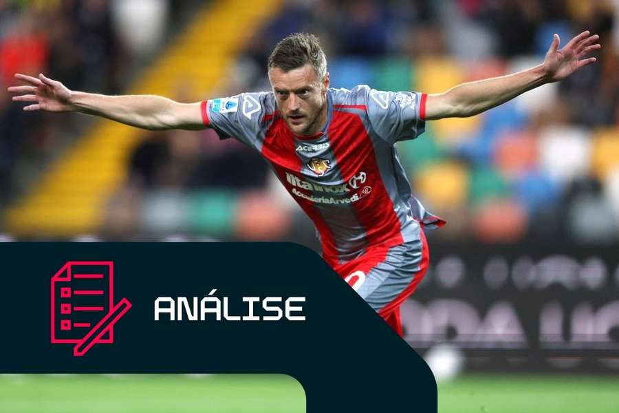 Jamie Vardy celebra um golo pelo Cremonese Jamie Vardy celebra um golo pelo Cremonese