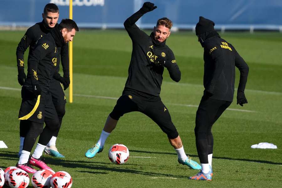 Les Parisiens à l'entraînement ce mardi matin.