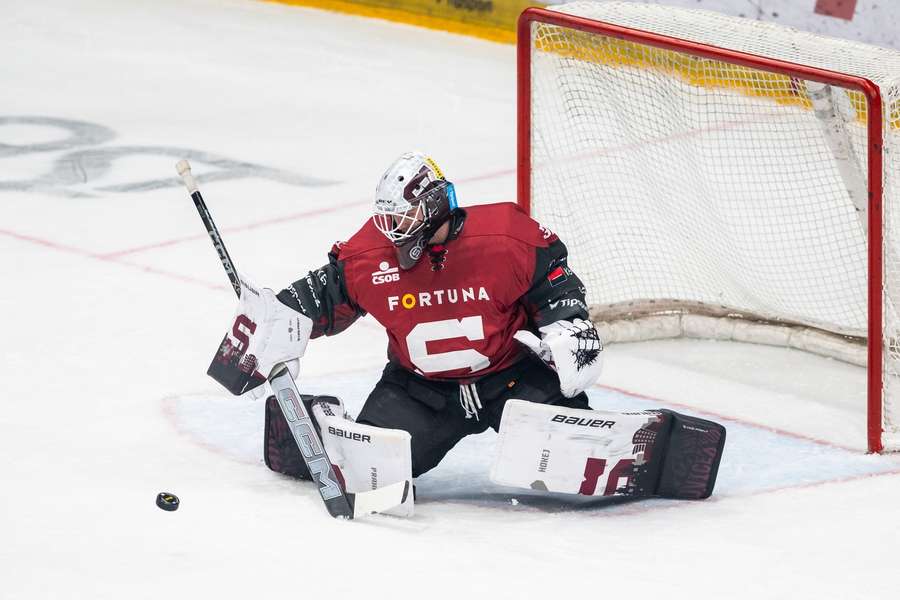 Josef Kořenář vychytal v rozhodujícím čtvrtfinále proti Plzni čisté konto.