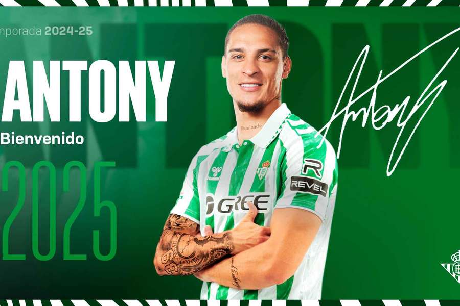 Real Betis a oficializat semnătura lui Antony
