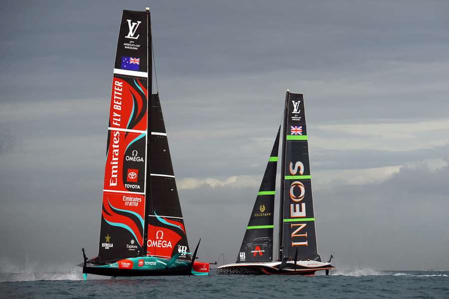 Team New Zealand et Ineos Britannia ce samedi.