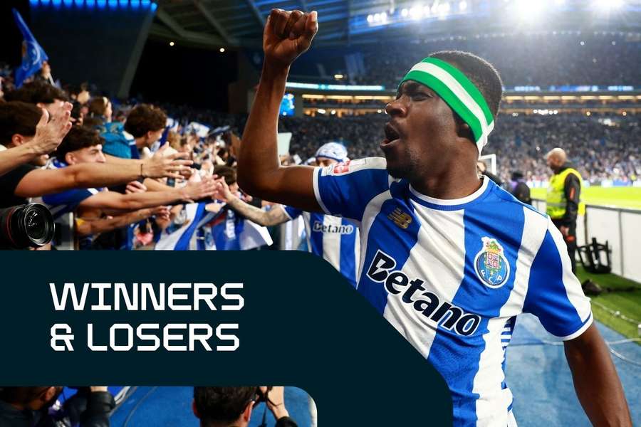FC Porto's Zaidu celebrates with fans after winning the Portuguese Liga