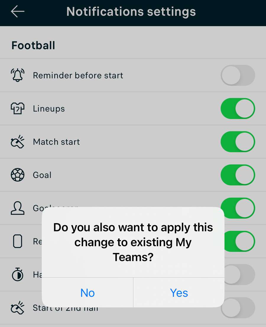 Personalised notifications