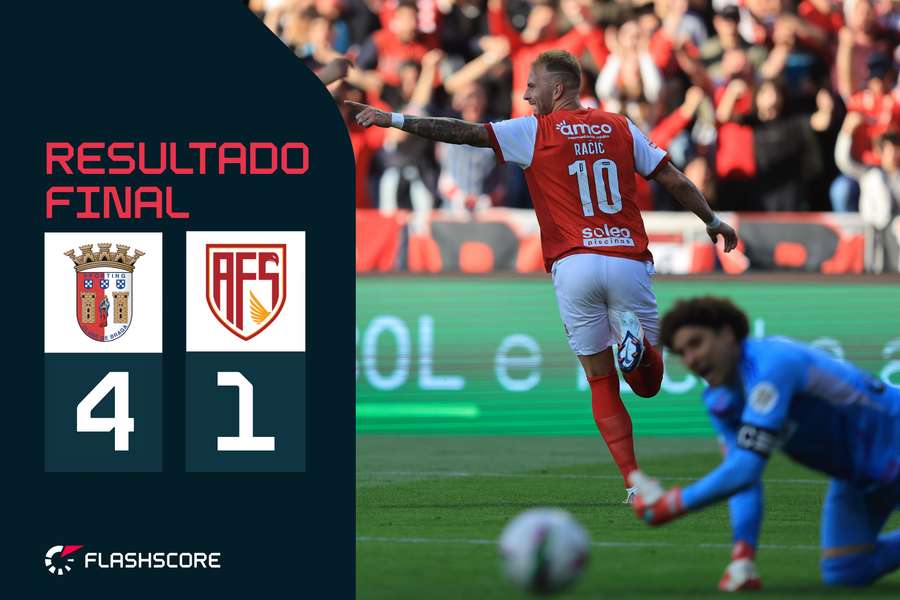 Uros Racic bisou no triunfo do SC Braga perante o AFS