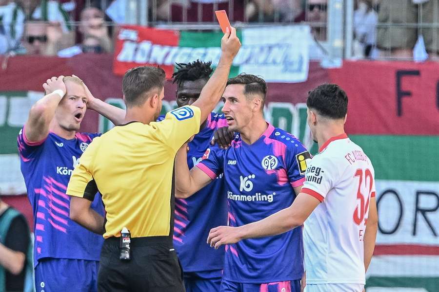 Dominik Kohr wurde nach 53 Minuten vom Platz geschickt