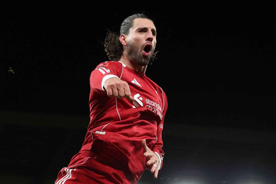 Dominik Szoboszlai em ação pelo Liverpool Dominik Szoboszlai em ação pelo Liverpool