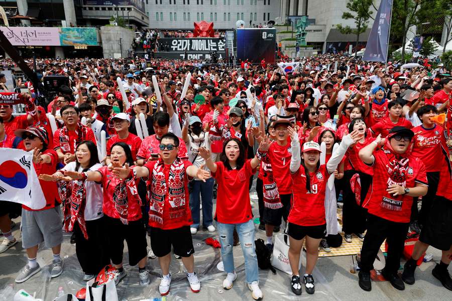 South Korea fans celebrate in Seoul South Korea fans celebrate in Seoul