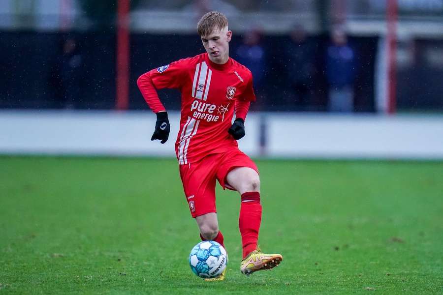 Mats Rots in een oefenwedstrijd van FC Twente