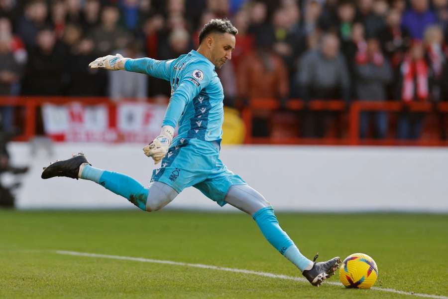 Keylor Navas in action on his Nottingham Forest debut