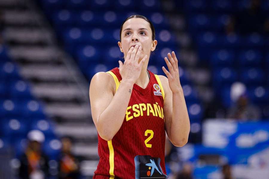 Elena Buenavida, en un partido con España Elena Buenavida, en un partido con España