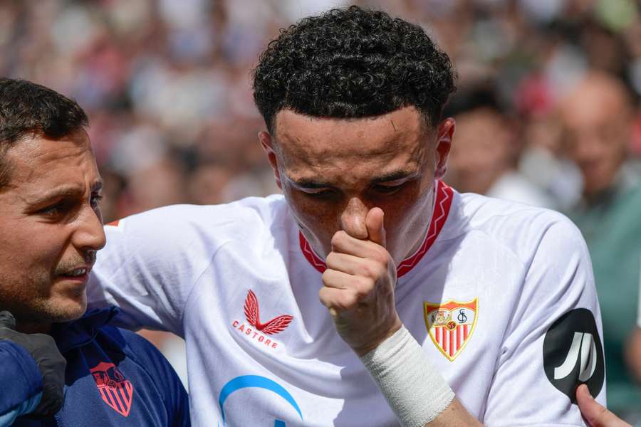 Rubén Vargas, tras lesionarse ante el Atlético de Madrid