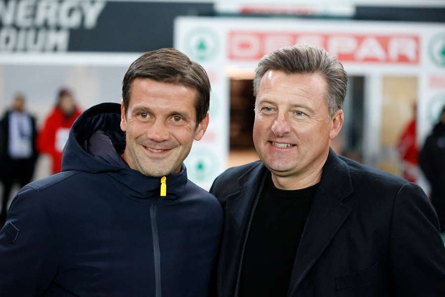 Christian Chivu e Kosta Runjaic prima di Udinese-Parma
