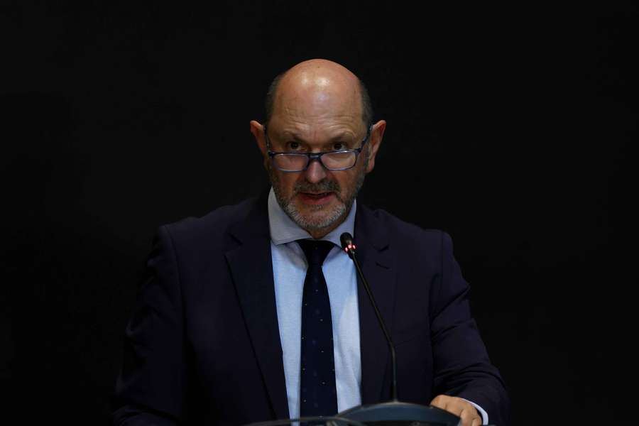 President of the Royal Spanish Football Federation Rafael Louzan Abal during the press conference President of the Royal Spanish Football Federation Rafael Louzan Abal during the press conference