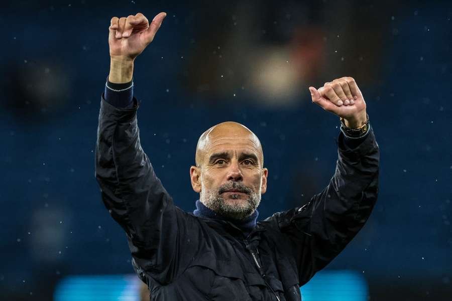 Pep Guardiola durante il match contro il Crystal Palace
