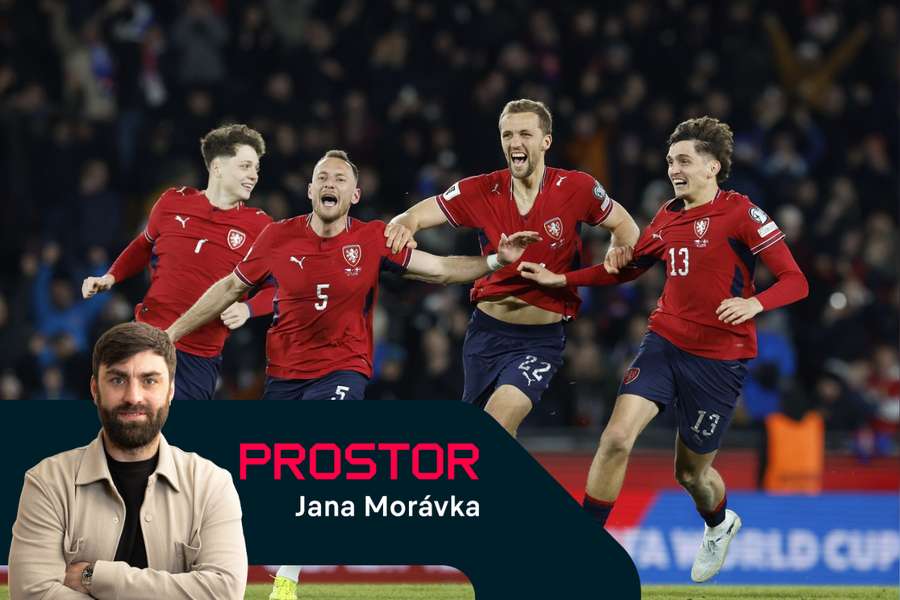 Čeští hráči slaví postup na MS.