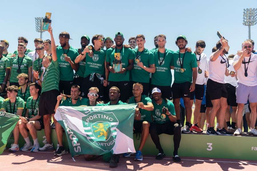 A festa da equipa masculina do Sporting