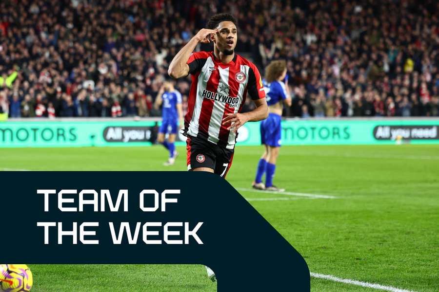 Schade scored a hat-trick for Brentford against Leicester