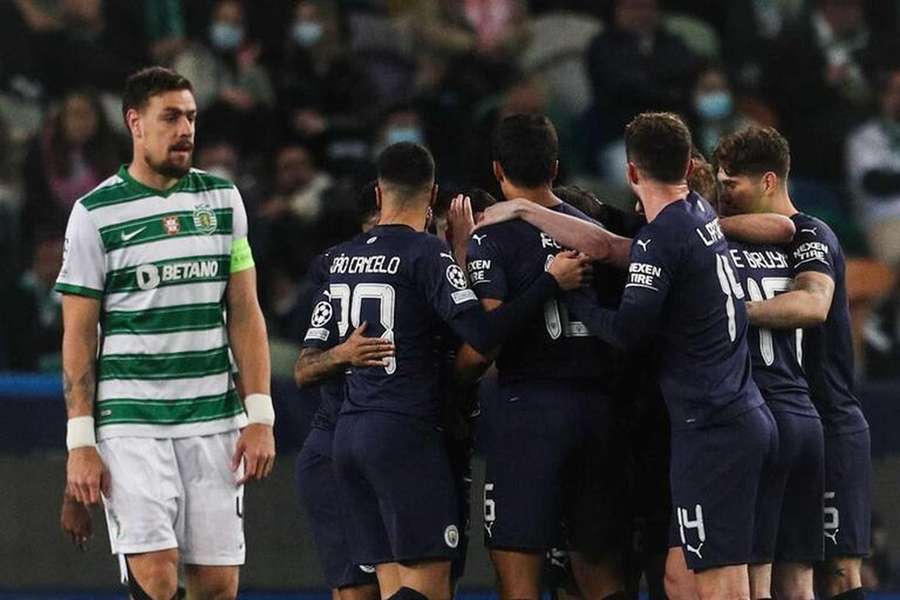 Sporting no duelo com o Manchester City, dos oitavos de final Sporting no duelo com o Manchester City, dos oitavos de final