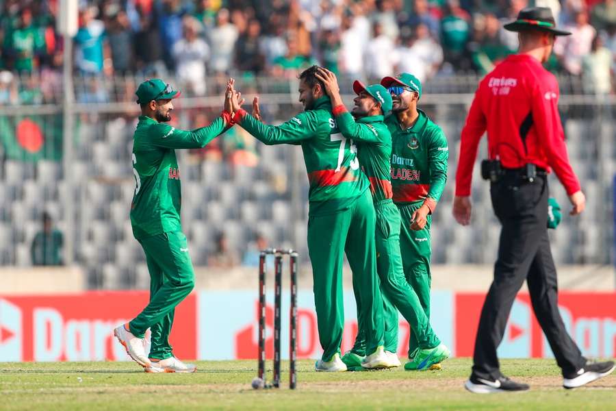 Bangladesh stun India in one-wicket win after Mehidy heroics